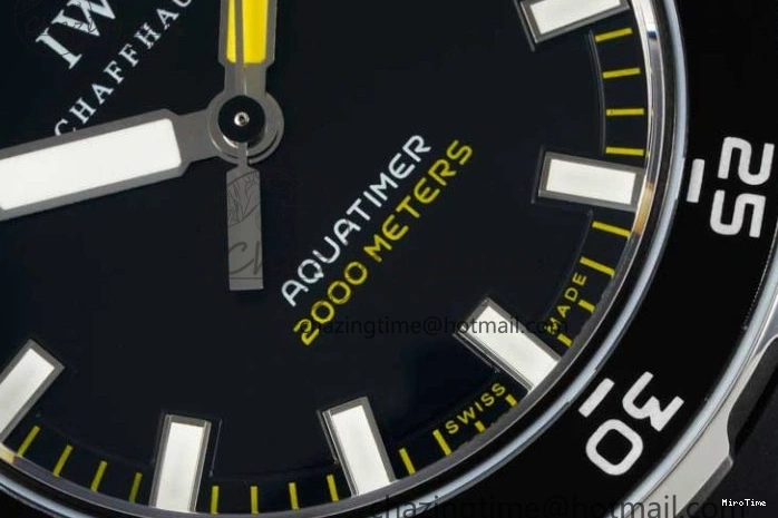 MIROTIME 0121 Bright Aquatimer Automatic SS RSF 1:1 Best Edition Black Yellow Dial on Black Rubber Strap A 7068